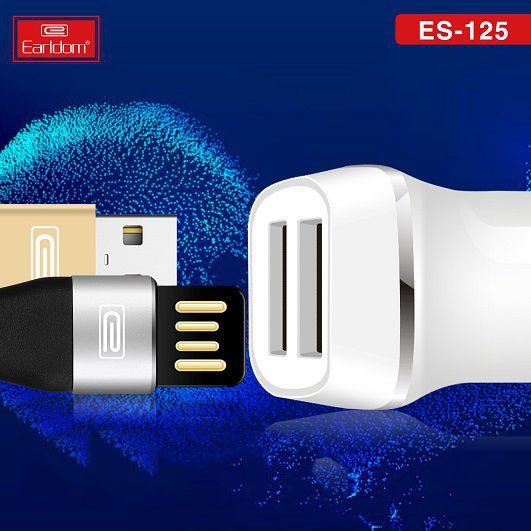 Cóc sạt ô tô 2 cổng sạc nhanh es125,tẩu xạc xe hơi 12v 24v dùng cho IP,tablet táo,samsung tương thích mọi loại xe
