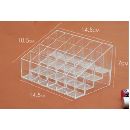 Khay đựng son 24 ô nhựa mica siêu bền trong suốt