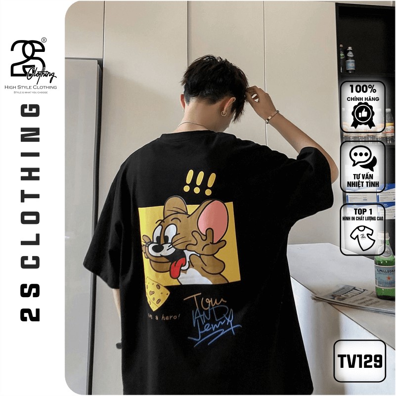 Áo Phông Rộng 2s Clothing Áo Thun Nữ Nam Form Rộng Unisex Basic Streetstyle Nam Nữ Cotton Oversize TV5079