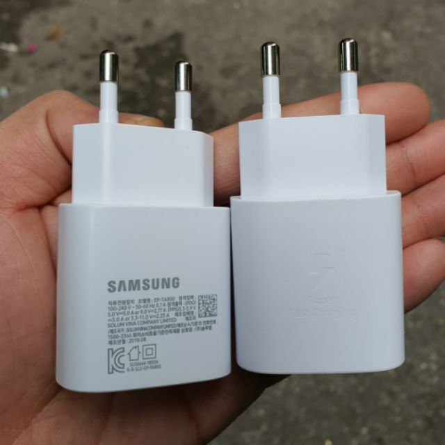 Sạc siêu nhanh 25W EP-TA800 cho Samsung Galaxy S10 5G - Note 10 Seri - S21 Seri - Z Flip 3 - Z Fold 3 - Hàng chính hãng