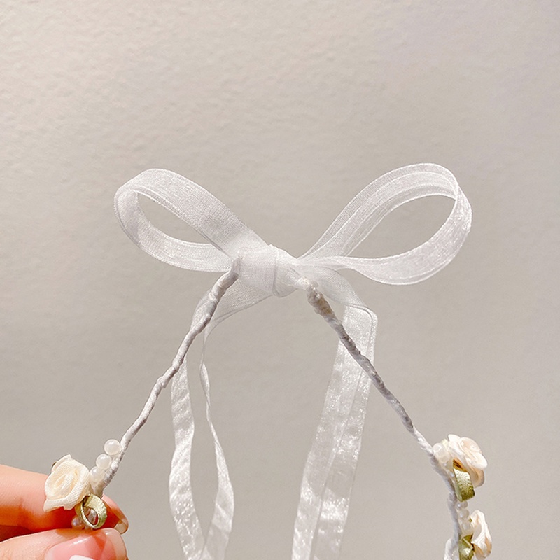 Băng Đô Cài Tóc Đính Hoa Ngọc Trai Phong Cách Hàn Quốc Mới