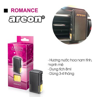 Nước hoa ô tô Kẹp Cửa Gió Hương Romance (Khử mùi ô tô) - AREON CAR Romance