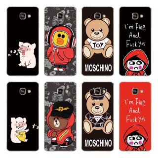 Ốp điện thoại TPU in hình gấu hoạt hình bảo vệ cho Samsung Galaxy A7/A5/A3 2016 /A710/A510/A310