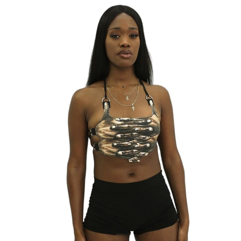 Mới Áo Tank Top In Hình Bàn Tay Sx5L