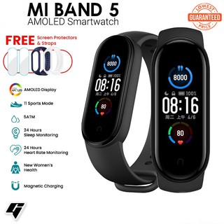 [Earwonders] Đồng hồ thông minh Mi Band 5 Fitness Tracker Màn hình AMOLED Bluetooth 5.0 với quà tặng miễn phí PK Xiaomi