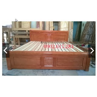 Giường ngủ gỗ tự nhiên 1M6 và 1M8X2M mẫu 20 mẫu đơn giản giá xưởng, chất gỗ đẹp