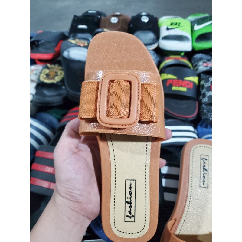 [Free ship] dép nữ quai ngang gắn nơ