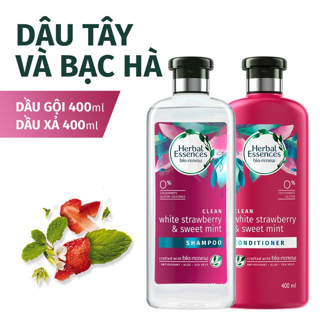 Dầu gội/ xả Herbal ESS dâu tây & bạc hà 400ml