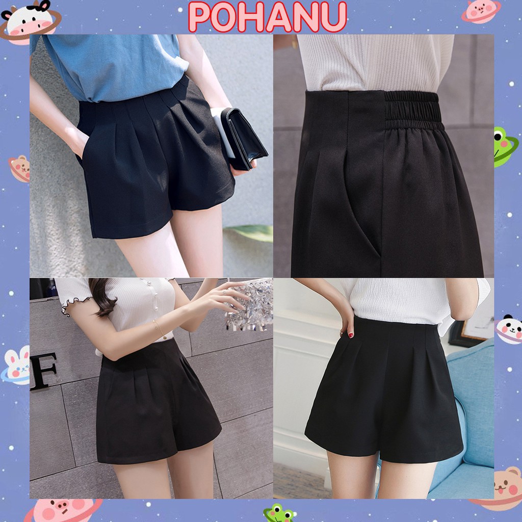 Quần đùi giả váy ống rộng Pohanu short dáng chữ A phonng cách độc lạ DG11