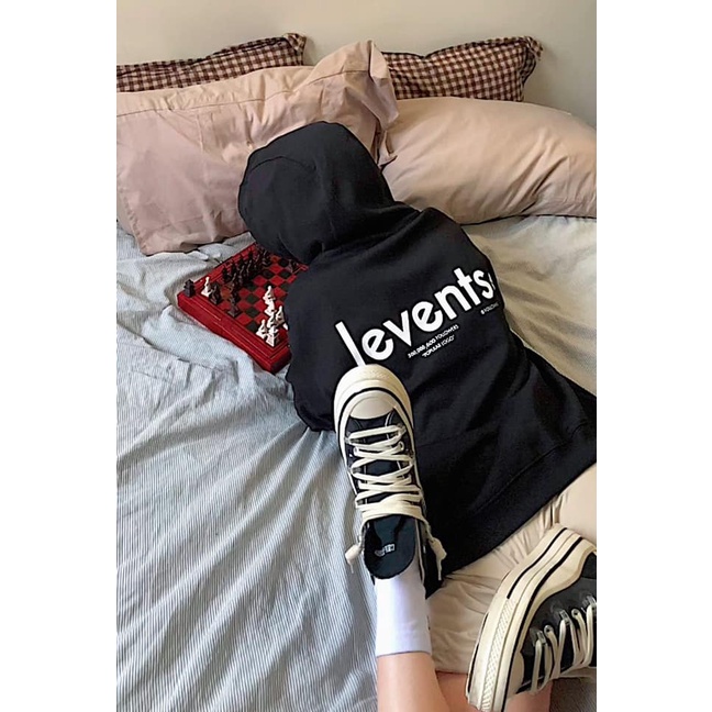 Áo hoodie levents basic chất liệu nỉ bông dày dặn, áo hoodie unisex nam nữ
