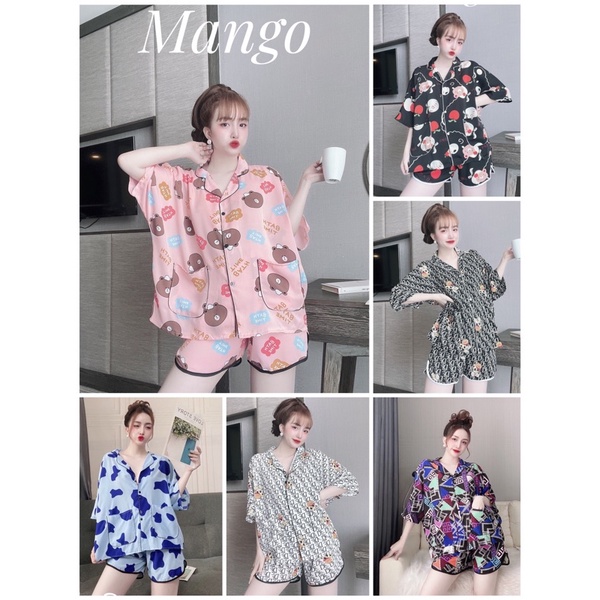 [Mã 44FASHIONSALE96 giảm 10K đơn 50K] [Mẫu Đẹp] Manggo Đồ Bộ Ngăn Bigsize 40-100kg Diện cực Đẹp Chất lụa Manggo Cao Cấp