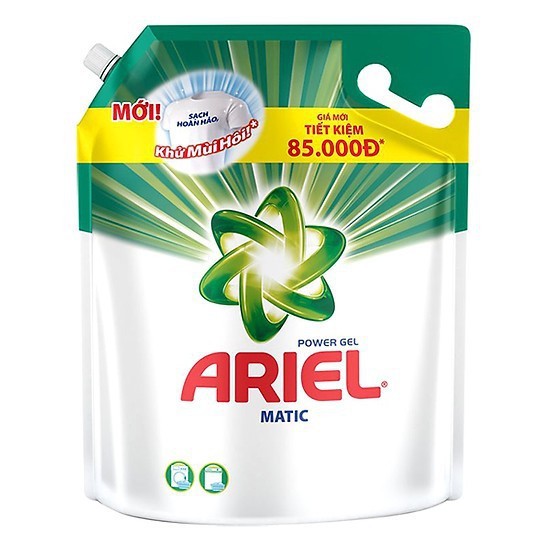 Nước Giặt Ariel [𝐅𝐑𝐄𝐄𝐒𝐇𝐈𝐏] Dạng Túi ( 2.4Kg và 2.15kg )