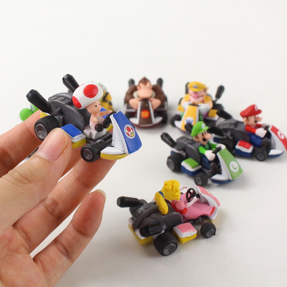 NINTENDO Bộ 8 Mô Hình Nhân Vật Game Super Mario Bros Luigi Mario Yoshi Bowser Koopa Wario Toad kong