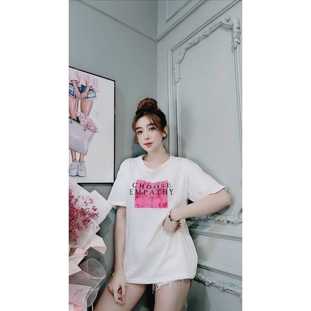 Áo thun form rộng oversize in