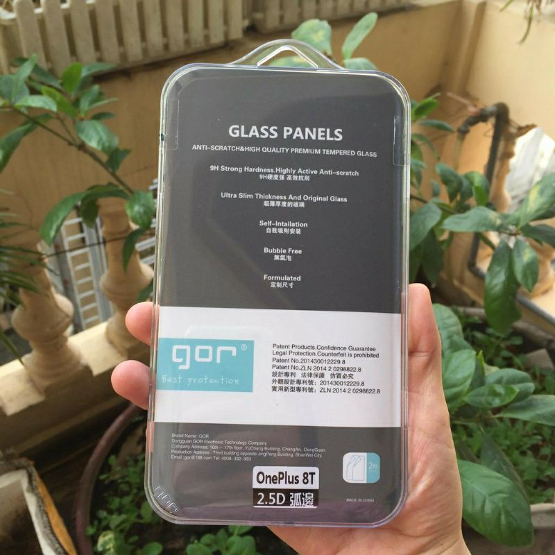 Kính cường lực Gor cho Oneplus 8T trong suốt , cảm ứng mượt, chính hãng ( 2 miếng)