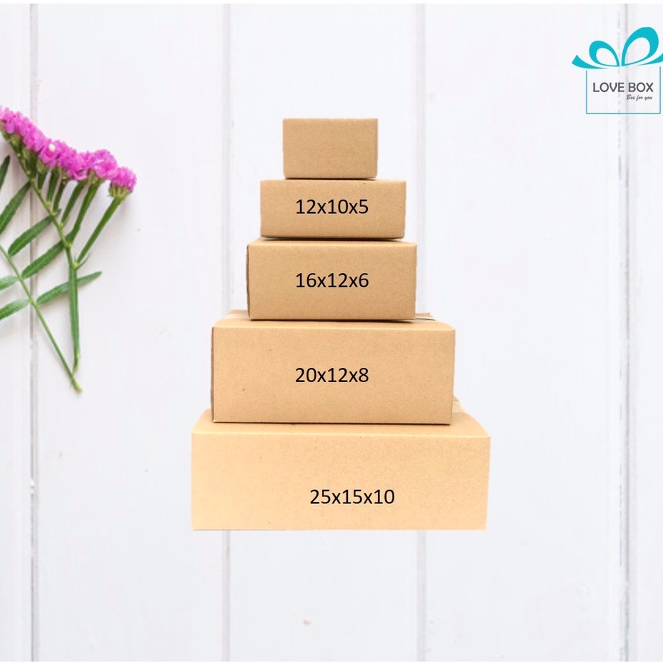Hộp carton 12x10x5 - Combo 25 hộp giá tận xưởng