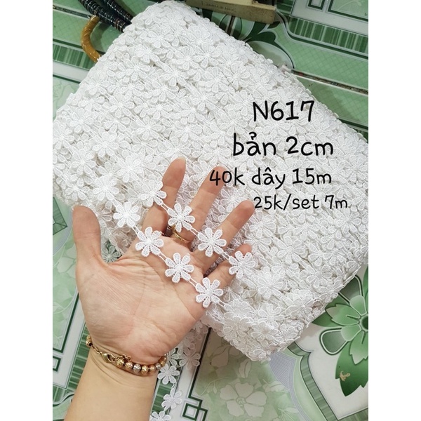 Dây ren hoa giá rẻ bán từ 2m