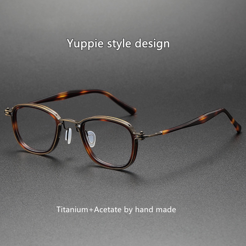 Ta.vat Vòng Đệm Hình Oval Hẹp Hẹp + Gọng Titan Thiết Kế Mezzanine Với Kính Quang Học RLT5861