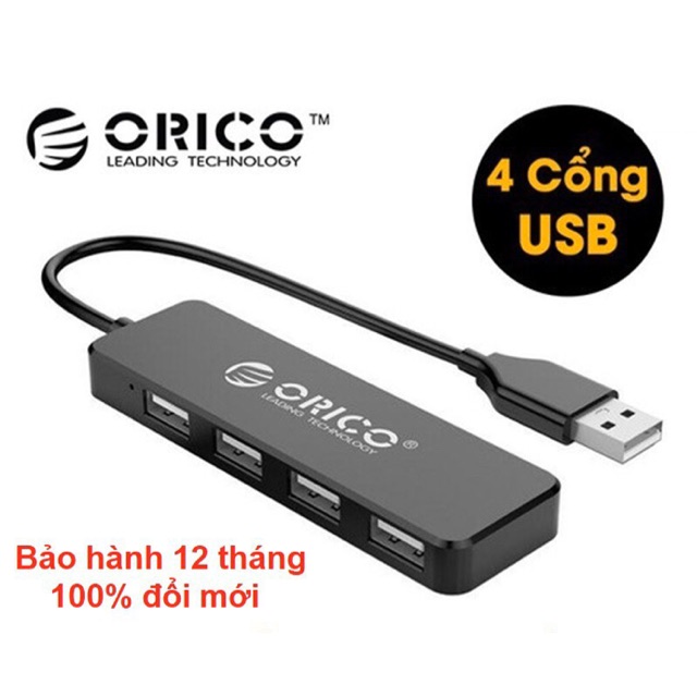 Bộ chia usb ORICO 4 cổng 2.0 PL01 CHÍNH HÃNG