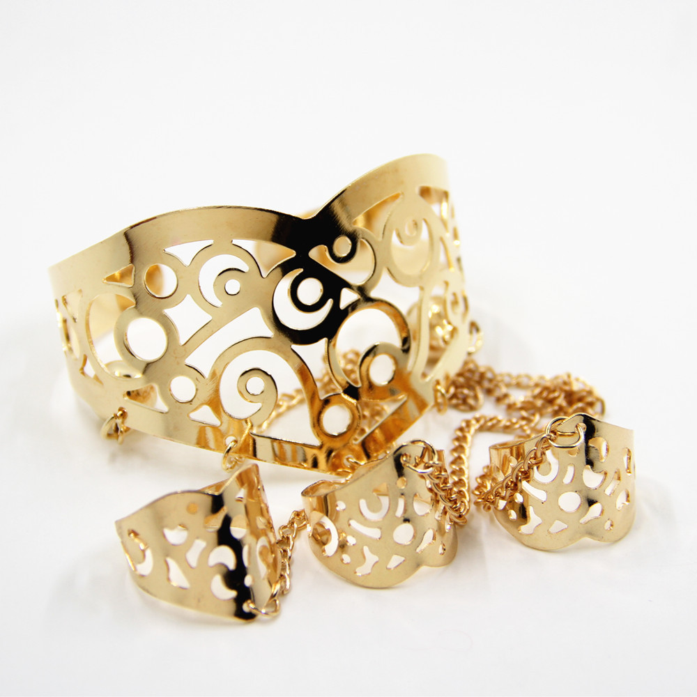 Vòng Tay Kèm Nhẫn Phong Cách Retro Dành Cho Nữ