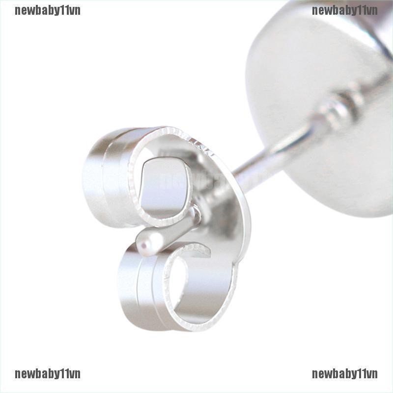 Set 6 đôi khuyên tai tròn bằng thép không gỉ đính đá zirconia cỡ 3mm-8mm thời trang