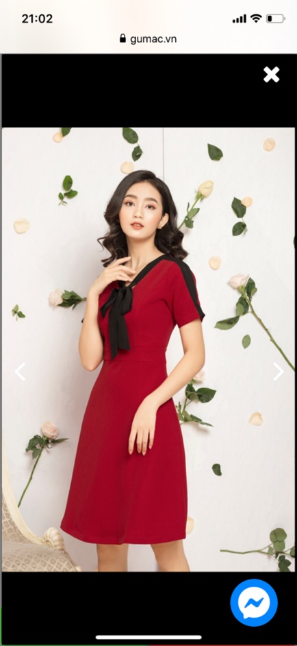 Đầm đỏ Gumac – GUMAC >>> top1shop >>> shopee.vn