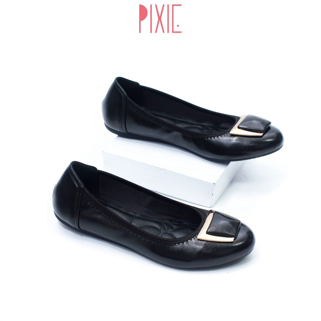 Giày Búp Bê Mũi Tròn Gắn Khoá Lót Đệm Êm Chân Pixie X602 | BigBuy360 - bigbuy360.vn