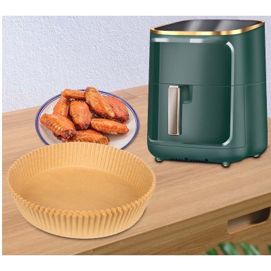 Set 50 Miếng Giấy Lót Nồi Chiên Không Dầu miếng lót nướng không dính thấm dầu hình tròn 16cm-GIẤY CHIÊN KHÔNG DẦU