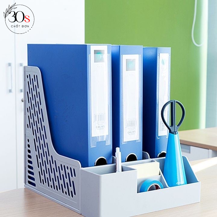 Khay Kệ dựng tài liệu văn phòng 3 ngăn xinh xắn Việt Nhật - Giá đựng sách để bàn