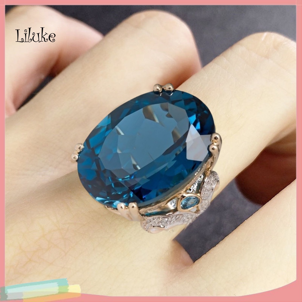 Nhẫn Mạ Vàng Trang Trí Đá Zirconia Thời Trang Cho Nữ