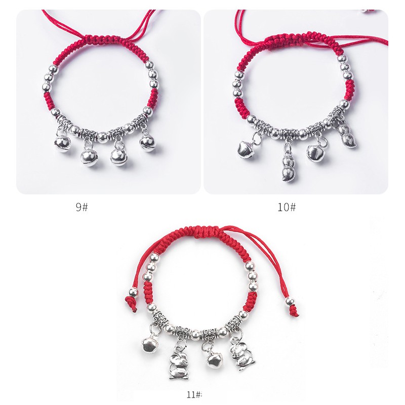 Lắc tay nữ vòng tay bện chỉ đỏ tỳ hưu cầu may mắn, trường thọ đính hạt phong cách Hàn Quốc 11 mẫu S151 | BigBuy360 - bigbuy360.vn