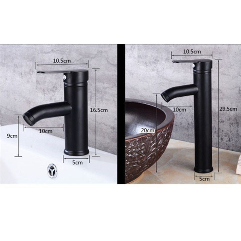 Vòi Nước Nóng / Lạnh Cho Bồn Rửa Mặt Nhà Tắm Đen