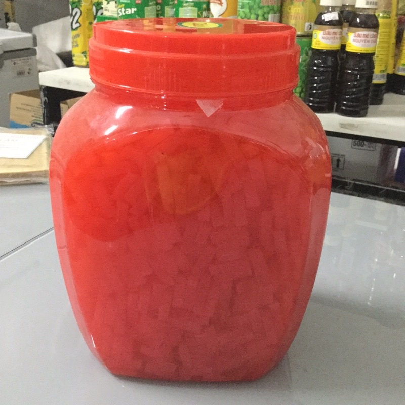 Thạch dừa vị dâu-khoai môn- táo xanh ăn trực tiếp hoặc pha với chè, trà sữa