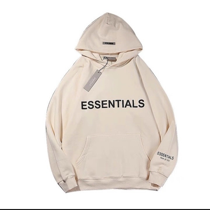 ÁO KHOÁC CẶP HOODIES CÓ NÓN THÊU CHỮ ESSENTIALS CỰC HOT