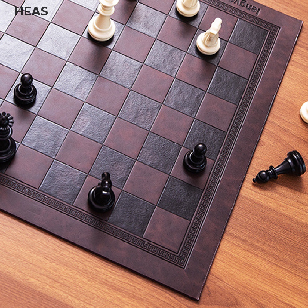 He Embossed Design PVC Leather International Chess Board Games Mat Checkers Pad id