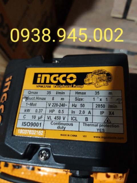 370W Máy bơm nước hiệu Ingco-  VPM3708