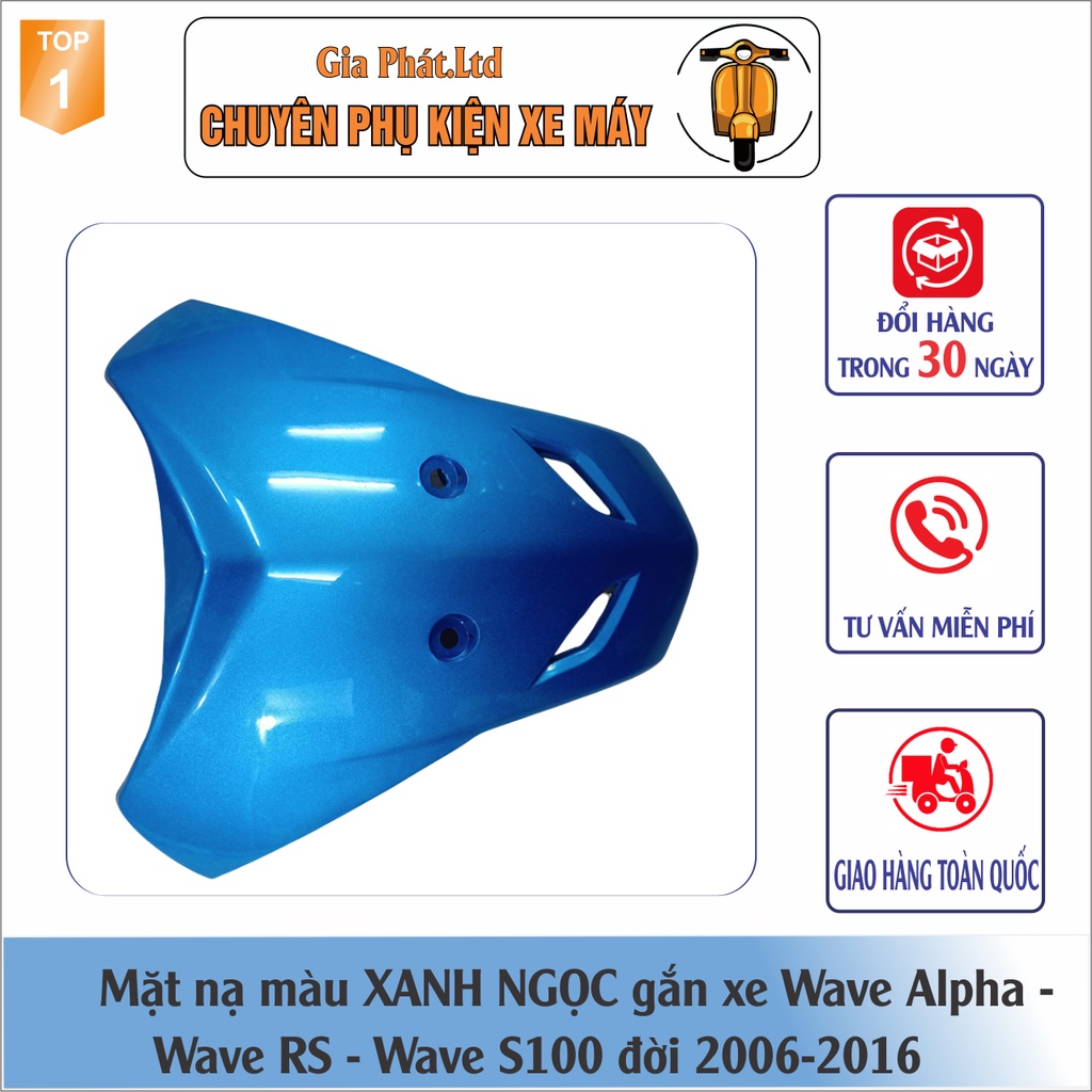 Mặt Nạ xe Wave Alpha , Wave RS, Wave S100 đời 2006-2016 nhựa ABS cao cấp màu XANH NGỌC -SPP-2363