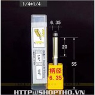 Mũi phay thẳng arden 0201 - bi dưới 1/4*1/4