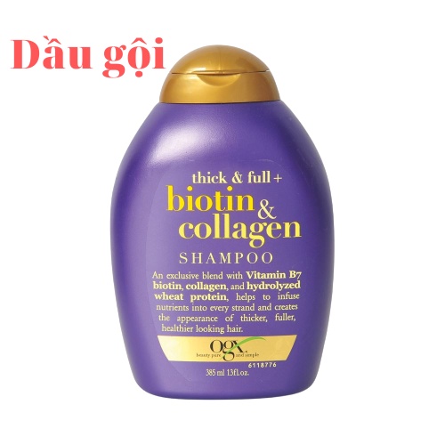 Dầu gội xả Biotin Collagen OGX tím chính hãng chống rụng tóc 385ml - Shop Dalavii
