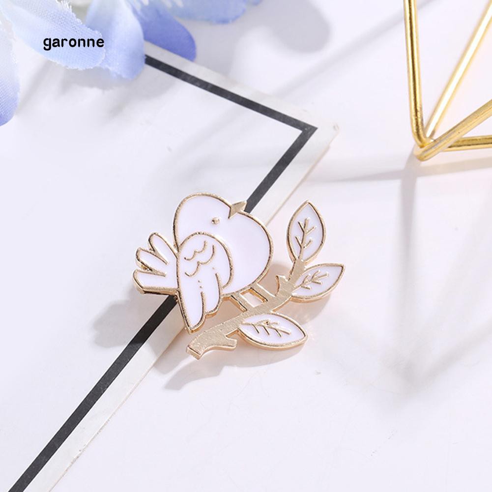 Ghim cài áo hình chú chim đậu cành cây ngộ nghĩnh đáng yêu