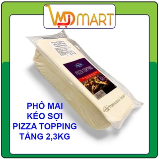 Phô mai PIZZA TOPPING kéo sợi Đan mạch tảng 2,3kg dùng làm Pizza, Phô mai que, hotdog,...