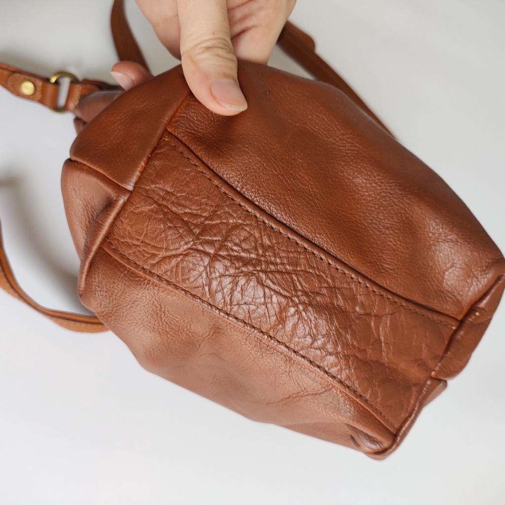 Túi đeo chéo da thật secondhand Đồ Si Bon, TD457