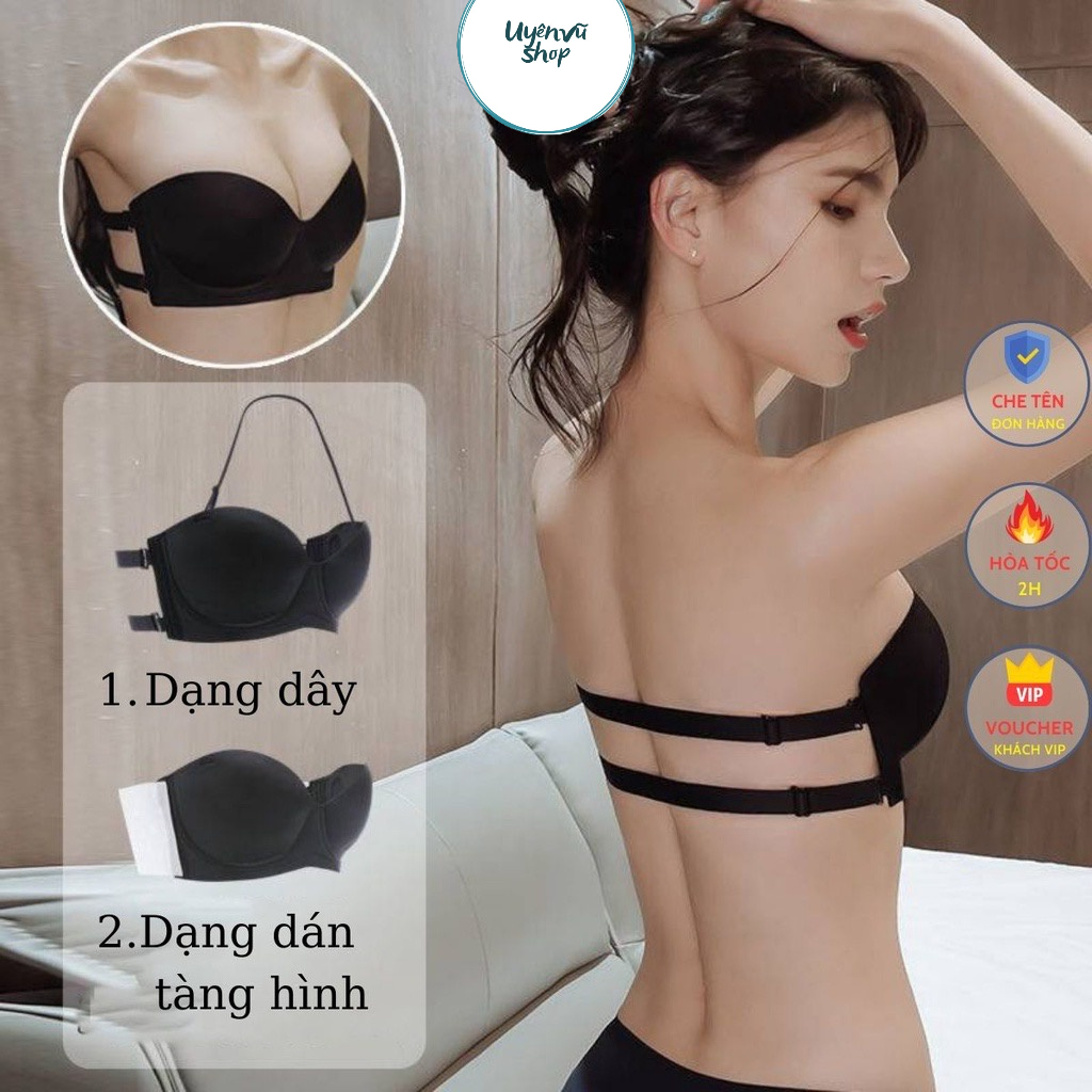 Siêu phẩm áo lót không dây chất su hàng xịn mịn siêu đẹp dày 2.5cm , áo dán ôm tôn vòng một chuẩn hàng đẹp uyên vũ shop