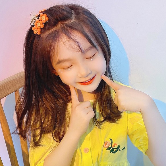 Kẹp tóc mái màu sắc ngọt ngào dễ thương cho bé gái