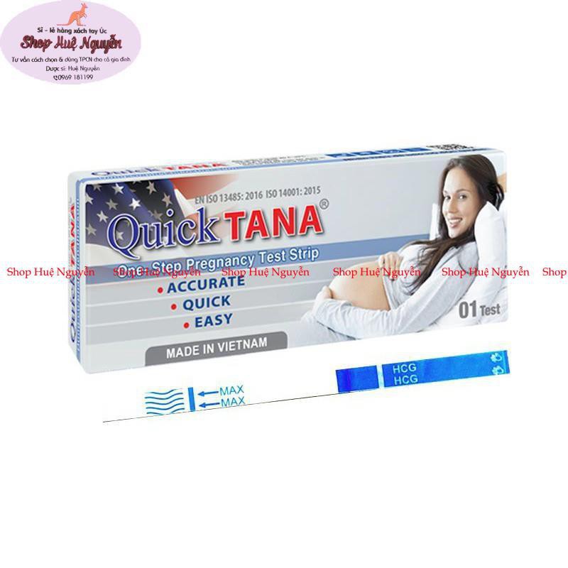 ( Che tên sản phẩm) Que thử thai Quick tana 5mm, phát hiện thai sớm, tiện lợi - dễ sử dụng - chính xác