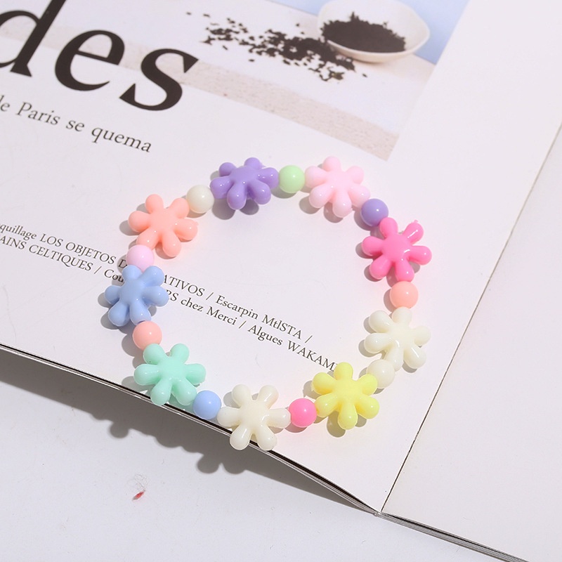 Vòng Tay Chuỗi Hạt Nhựa Acrylic Nhiều Màu Dễ Thương Cho Bé