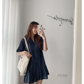 Váy suông đuôi cá kẻ sọc VB70 1994closet