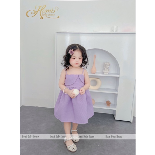 Váy công chúa Tina tím cho bé gái HOMI BABY HOUSE đầm công chúa tina tím cho bé dự tiệc dạo phố