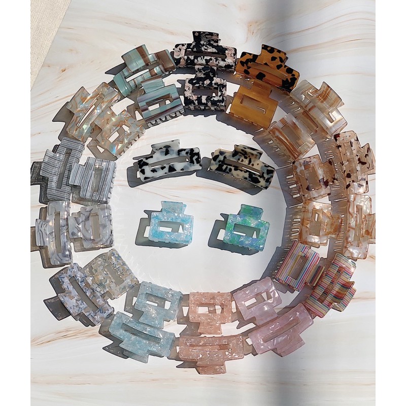 Kẹp tóc hàn quốc vân đá