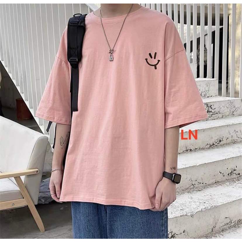 Áo Thun Unisex Mặt Cười Áo Phông Cotton Ulzzang Hot Trend